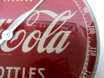 Coca-Cola Round Glass Wall Thermometer - Vintage
