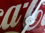 Coca-Cola Round Glass Wall Thermometer - Vintage