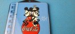 Vintage Coca-Cola Porcelain Thermometer with Mickey