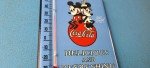 Vintage Coca-Cola Porcelain Thermometer with Mickey