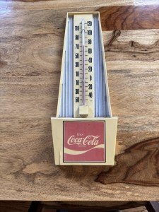 Coca-Cola Vintage Plastic Thermometer Display