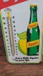 1977 Squirt Soda Tin Wall Thermometer