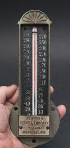 Antique Johnson Service Company Thermometer Cover