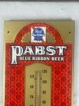 Pabst Blue Ribbon Vintage Metal Thermometer Sign