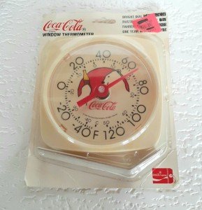 Coca-Cola Polar Bear Vintage Window Thermometer