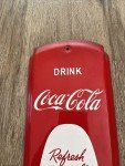 Coca-Cola Vintage Red Metal Thermometer Sign
