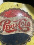 50's Pepsi Cola Embossed Tin Thermometer - 27”