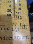 50's Pepsi Cola Embossed Tin Thermometer - 27”