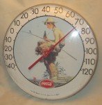 Coca Cola Norman Rockwell "Fishing Boy" Thermometer
