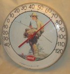 Coca Cola Norman Rockwell "Fishing Boy" Thermometer