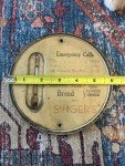 Vintage Singer's Milk Bread Advertising Thermometer 6”