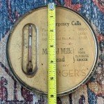 Vintage Singer's Milk Bread Advertising Thermometer 6”