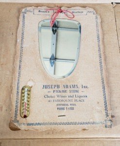 Vintage Advertising Thermometer - Seson Greetings, Fitchburg