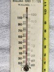 Wallace Creamery Antique Advertising Thermometer