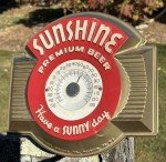 Sunshine Beer Vintage Advertising Thermometer - Working