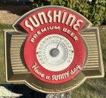 Sunshine Beer Vintage Advertising Thermometer - Working