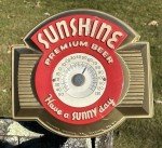 Sunshine Beer Vintage Advertising Thermometer - Working