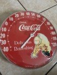 1984 Coca Cola Vintage Round Wall Thermometer
