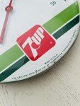 Vintage 7 Up Soda Round Wall Thermometer