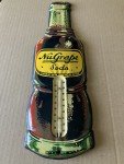 NuGrape Soda Die-cut Steel Sign with Thermometer