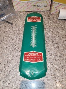 1930s DUO-FAST Metal Advertising Thermometer 18
