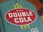 Vintage Double Cola Metal Wall Thermometer