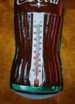 Vintage Coca-Cola Bottle Gas Station Thermometer Sign