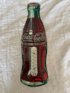 1956 Coca Cola 17-Inch Vintage Thermometer Sign