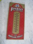 Pabst Blue Ribbon Vintage Metal Beer Thermometer Sign