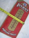 Pabst Blue Ribbon Vintage Metal Beer Thermometer Sign