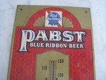 Pabst Blue Ribbon Vintage Metal Beer Thermometer Sign