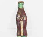Vintage Coca-Cola Bottle Thermometer - 1950s Tin Sign
