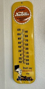 Nesbitt's Soda Vintage Tin Wall Thermometer