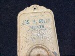 1930s Nolan Meats Antique Advertising Thermometer