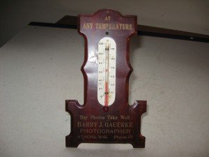 Vintage 1920 Gauerke Advertising Thermometer