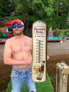 Meister Brau Beer Thermometer Sign - Vintage Metal