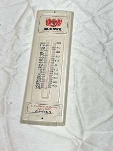 Vintage Mohawk Liqueur Beer Metal Thermometer
