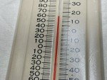 Vintage Mohawk Liqueur Beer Metal Thermometer