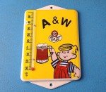 A&W Soda Vintage Thermometer Advertising Sign