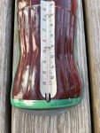 Coca-Cola Vintage Metal Thermometer Bottle Sign 17"x5
