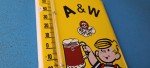 A&W Soda Vintage Thermometer Advertising Sign