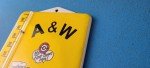 A&W Soda Vintage Thermometer Advertising Sign