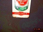 Vintage Lemon Lime Tin Thermometer Soda Sign