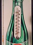 Vintage Lemon Lime Tin Thermometer Soda Sign
