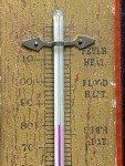 Vintage Wood Advertising Thermometer from Heins & Whelen