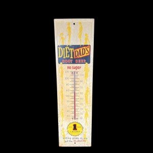 Vintage DIET DAD's Root Beer Thermometer Sign 27