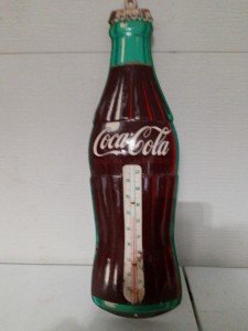 Rare Vintage Robertson Coca-Cola Thermometer - Green Lettering