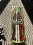 Coca-Cola Bottle Thermometer Vintage Advertising Sign