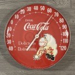 Coca Cola Jumbo Dial 12” Antique Thermometer