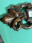 Antique Wood Carved Black Forest Thermometer Barometer